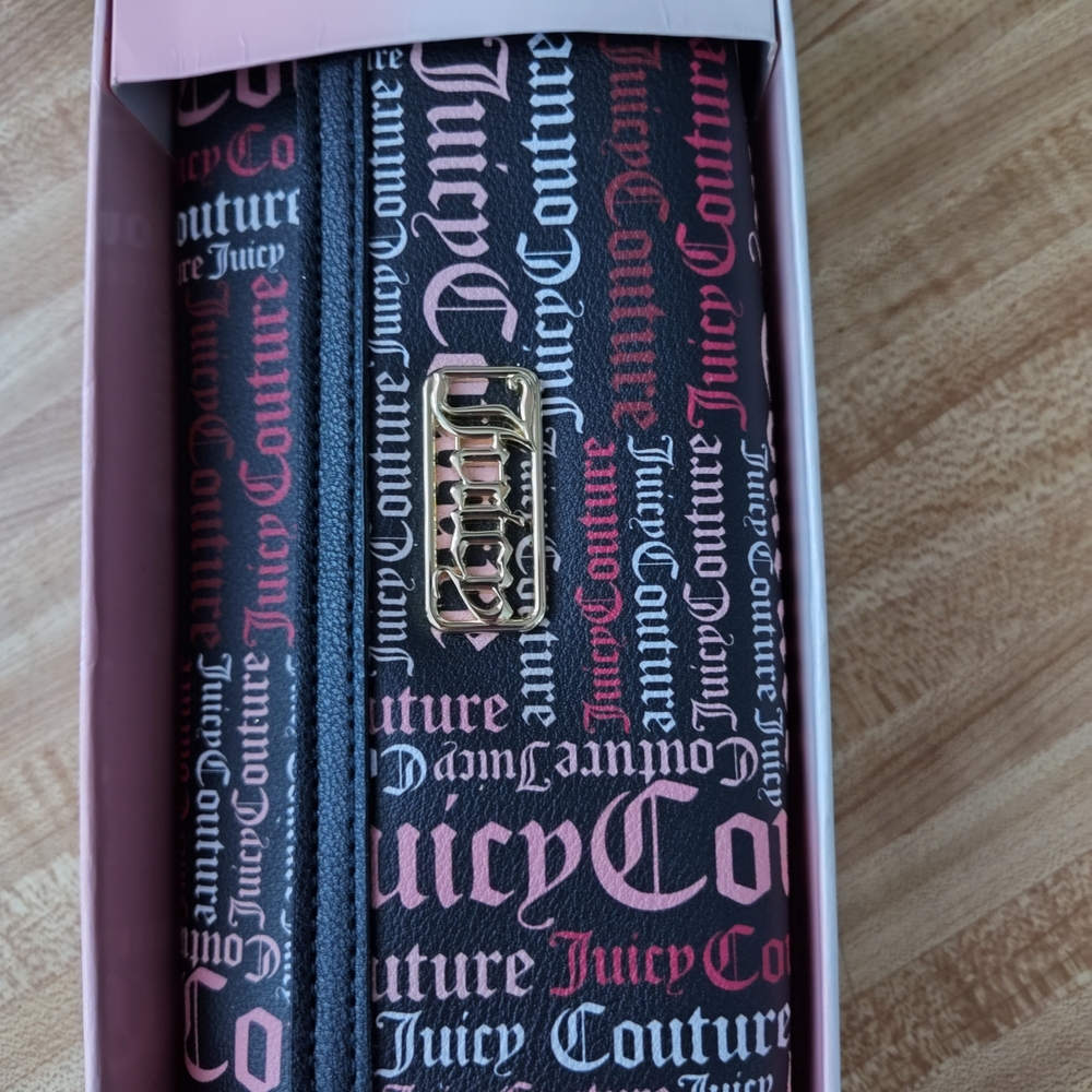 Juicy Couture Black and Pink Wallet